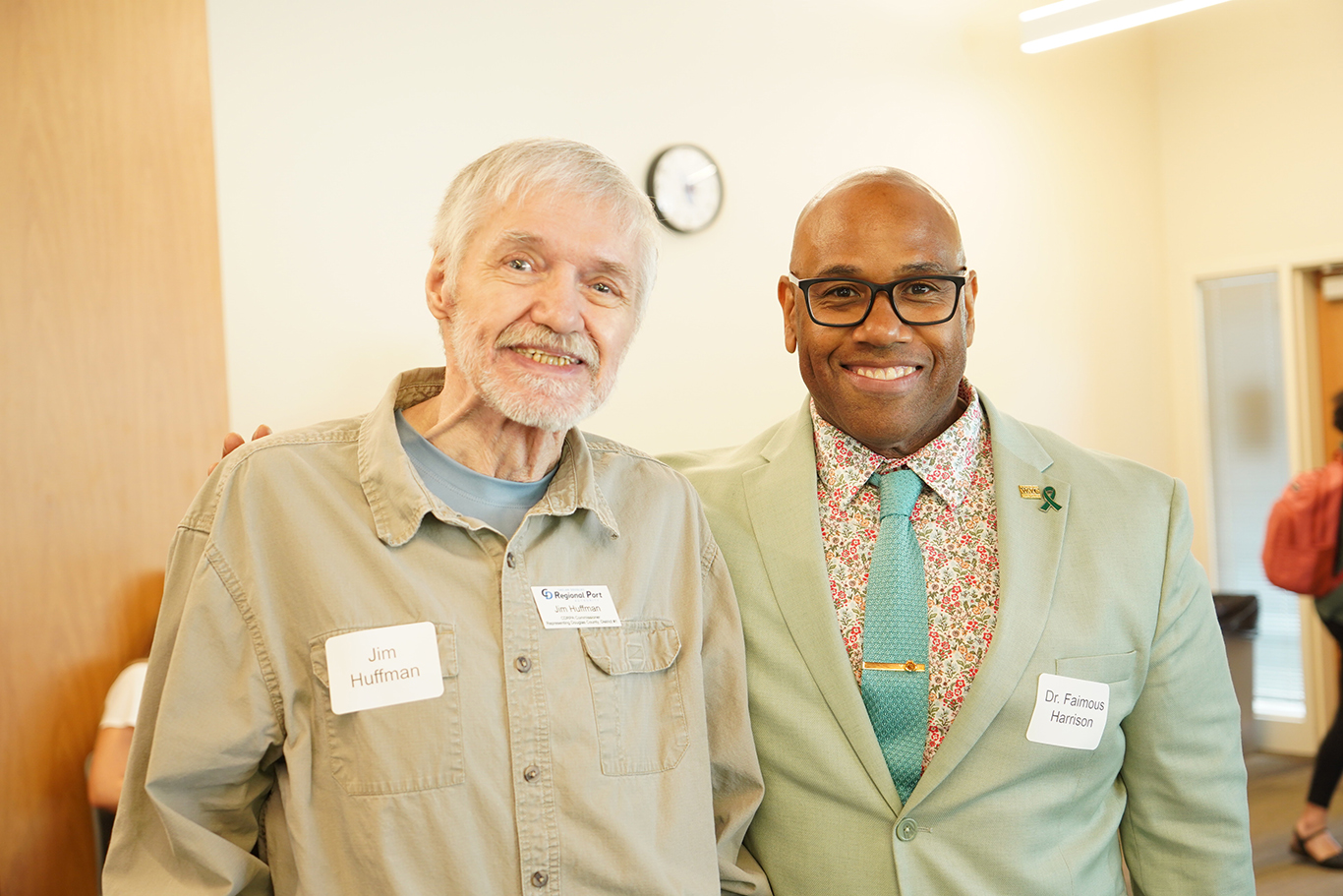 President Harrison with Jim Huffman