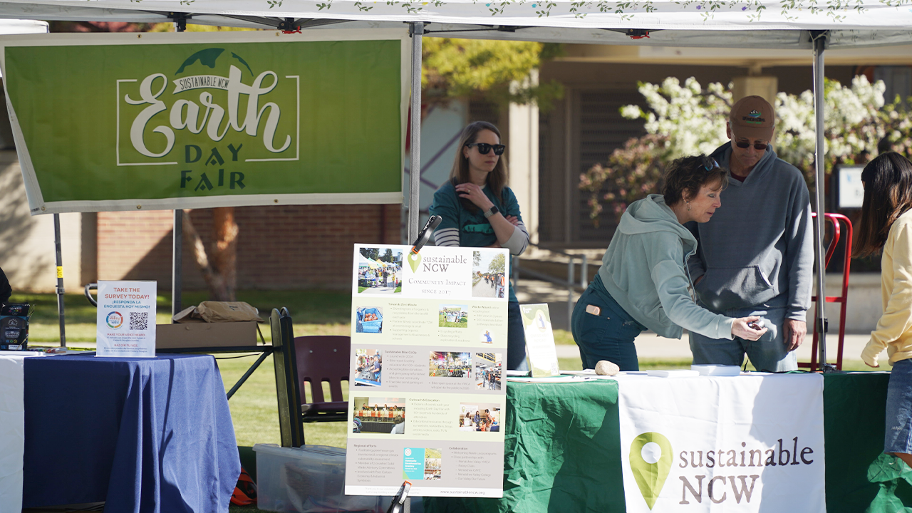The Sustainable NCW's booth at the Earth Day Fair.