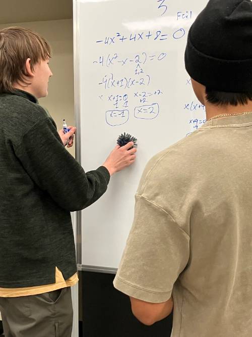Student studying math Student studying math