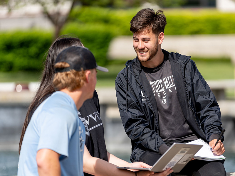 Students studying