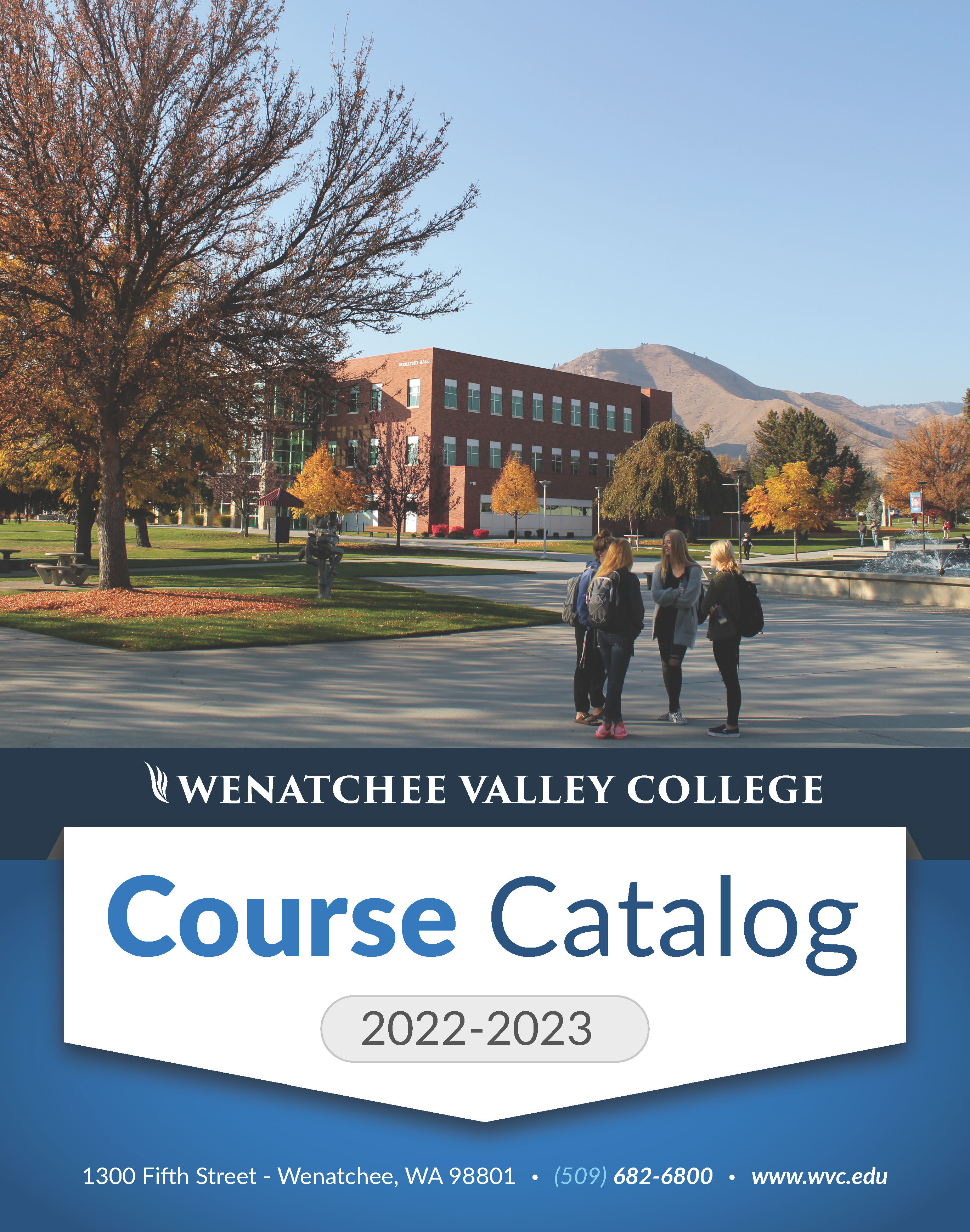 Catalog cover image with text that says "Wenatchee Valley College Catalog 2022-2023"